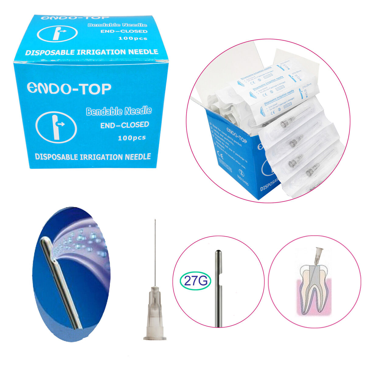 Endo Irrigation Needle 30Gx25mm 100Pc/Pk - Greentech