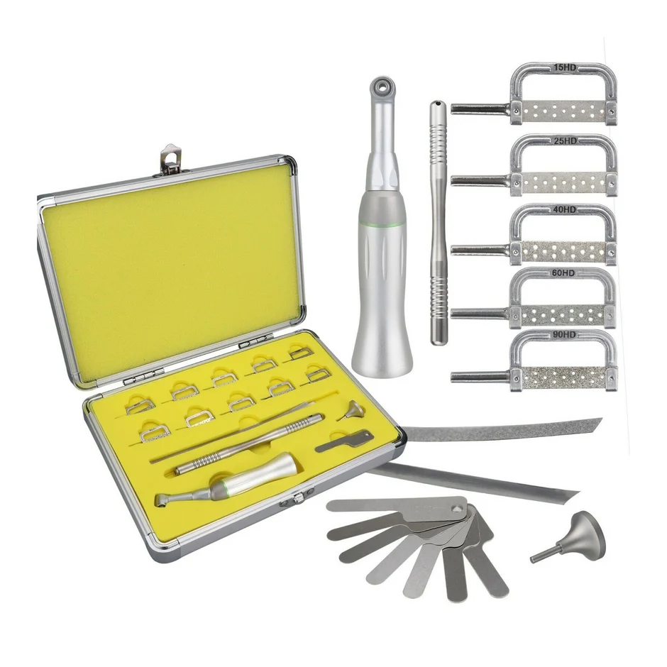 Dental Interproximal Reduction Kit (IPR Handpiece + Strips + Gauge + IPR Files)